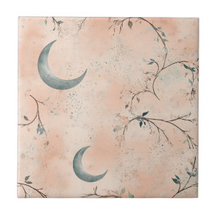 Padrão Floral Celestial Boho Lua (3)