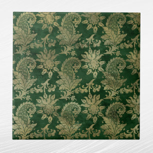 Padrão Floral Celtic Green Dourado Paisley