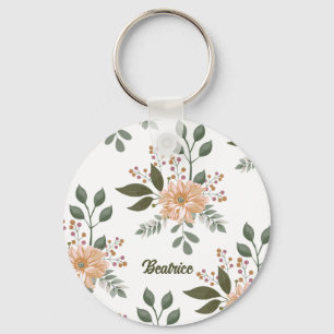 Padrão Floral - Chaveiro Personalizado
