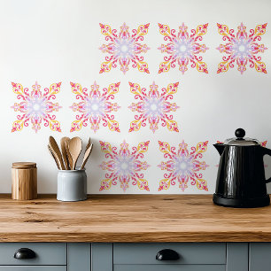 Padrão Floral Colorido de Mandala