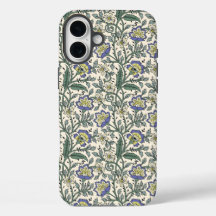 Padrão floral contínuo em azul, amarelo e branco