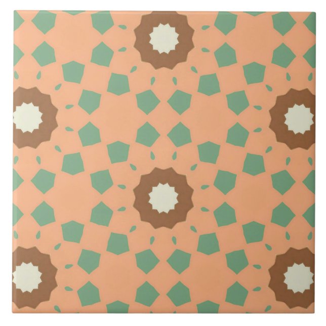 Padrão floral contínuo estilo retrô (Frente)