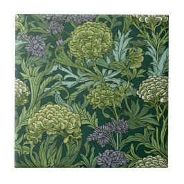 Padrão floral contínuo no estilo de William Morris