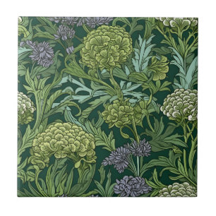 Padrão floral contínuo no estilo de William Morris
