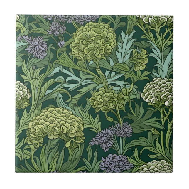 Padrão floral contínuo no estilo de William Morris (Frente)