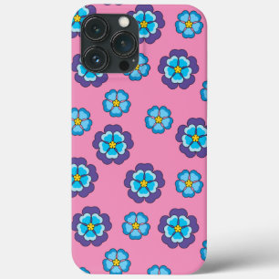 Padrão Floral Cor-de-Rosa Azul