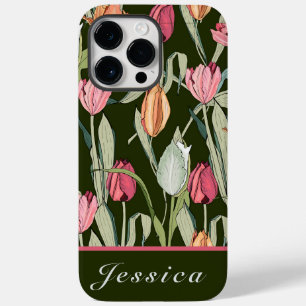 Padrão Floral das Tulipas de Aquarela Retroativa