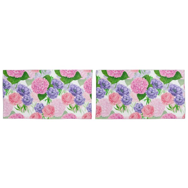 Padrão floral de aquarela (Frente - conjunto)