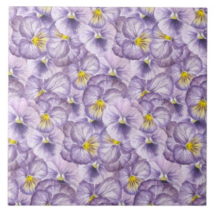 Padrão floral de aquarela com pânico violeta