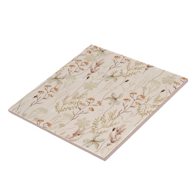 Padrão Floral de Boho de Watercolor (Lateral)