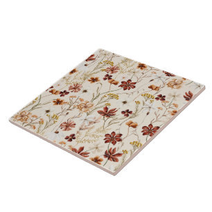 Padrão Floral de Boho de Watercolor