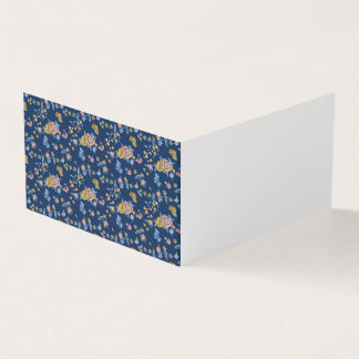 Padrão Floral de Efeito do Thread de Fundo Azul