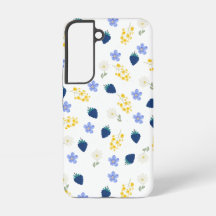 Padrão Floral de Flor Silvestre e Amora