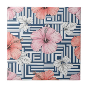 Padrão Floral de Hibisco Azul Elegante (12)