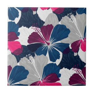 Padrão Floral de Hibisco Azul Elegante (6)