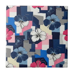 Padrão Floral de Hibisco Azul Elegante (7)