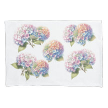 Padrão Floral de Hortênsia em Aquarela