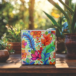 Padrão Floral de inspiração marroquina colorida