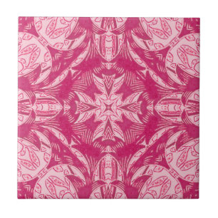 Padrão Floral de Mandala de Abstrato cor-de-rosa s