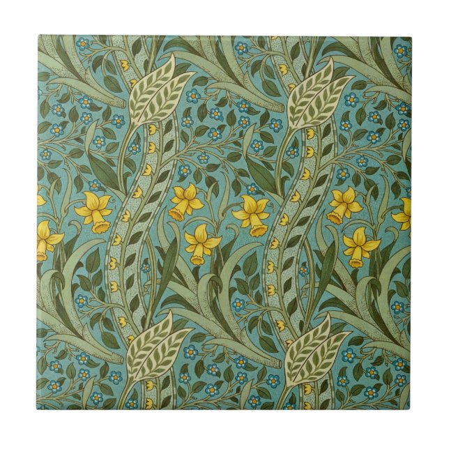 Padrão Floral de Narciso Clássico William Morris (Frente)