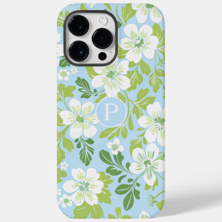 Padrão Floral de Primaveras Modernas Monograma