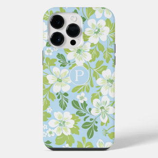 Padrão Floral de Primaveras Modernas Monograma