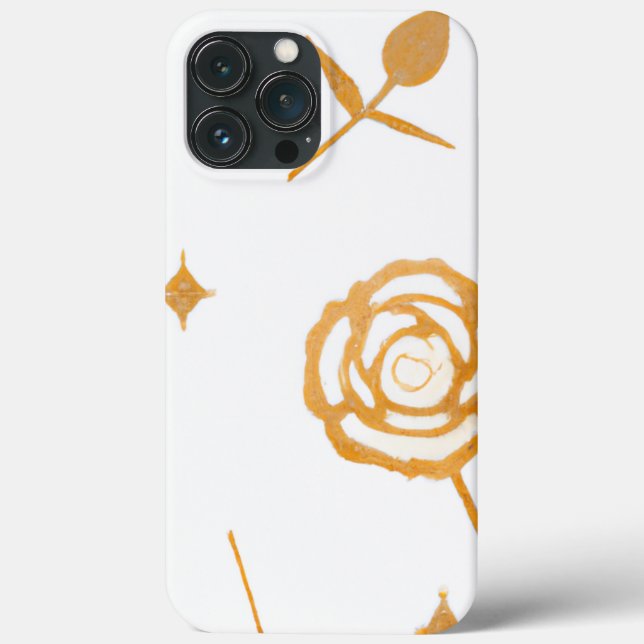 Padrão Floral de Rosa de Placa Branca e Dourada (Verso)