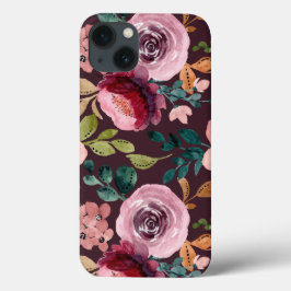 Padrão Floral de Superfície da Moda Aquosa Colorid