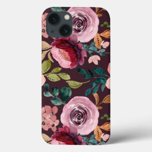 Padrão Floral de Superfície da Moda Aquosa Colorid