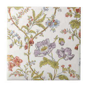 Padrão floral de videira de flor bonita vintage