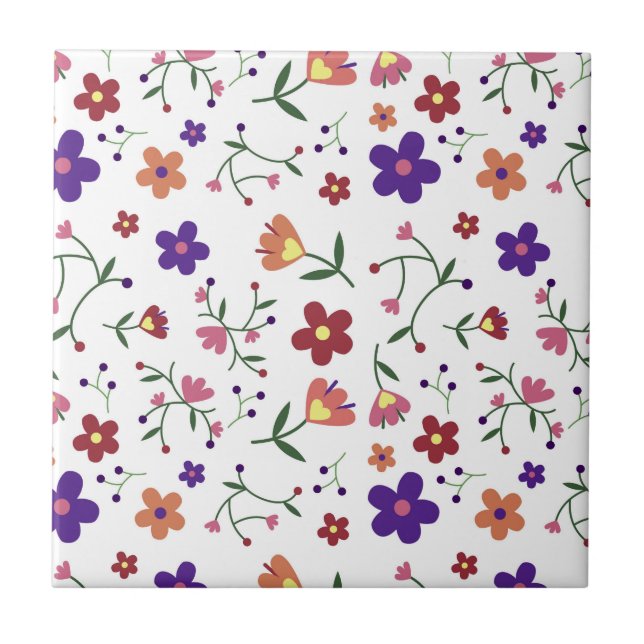 Padrão Floral Desenhado À Mão (Frente)