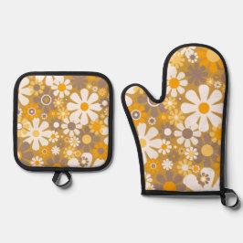 Padrão Floral do Jardim Retro 60s 70s