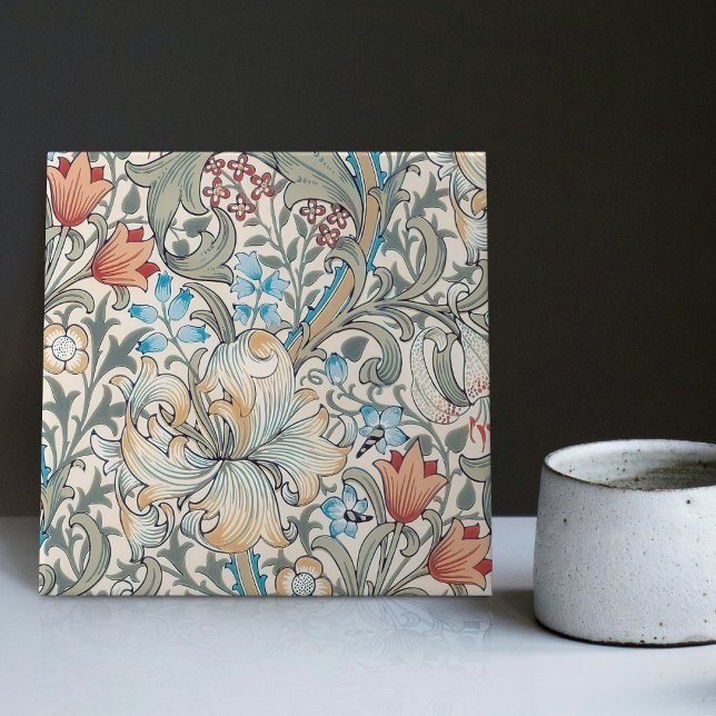 Padrão Floral do Morris Ouro Lily Art Nouveau (Criador carregado)