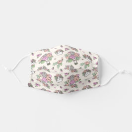 Padrão Floral do Porônico Suíno Beige Guiné