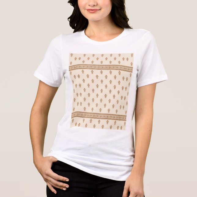 Padrão Floral Dourado (Frente)