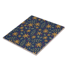Padrão Floral Dourado Desenho Botânico