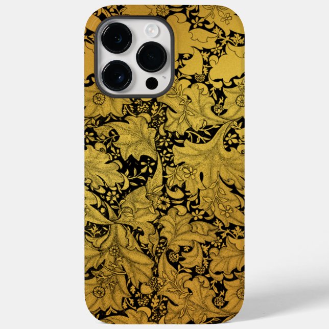 Padrão Floral Dourado Flor Oriental (Verso)
