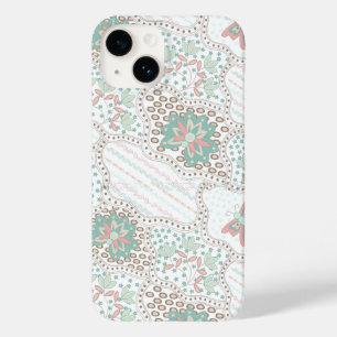 Padrão Floral e de Borboleta Boho Vintage