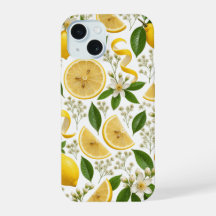 Padrão Floral e Limão Prensado Realista
