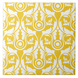 Padrão floral elegante amarelo e branco