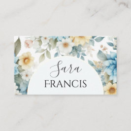 Padrão Floral Elegante, Cartão de visita de 3,5" x