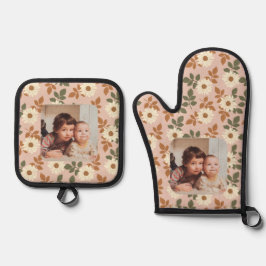 Padrão floral elegante com foto personalizada