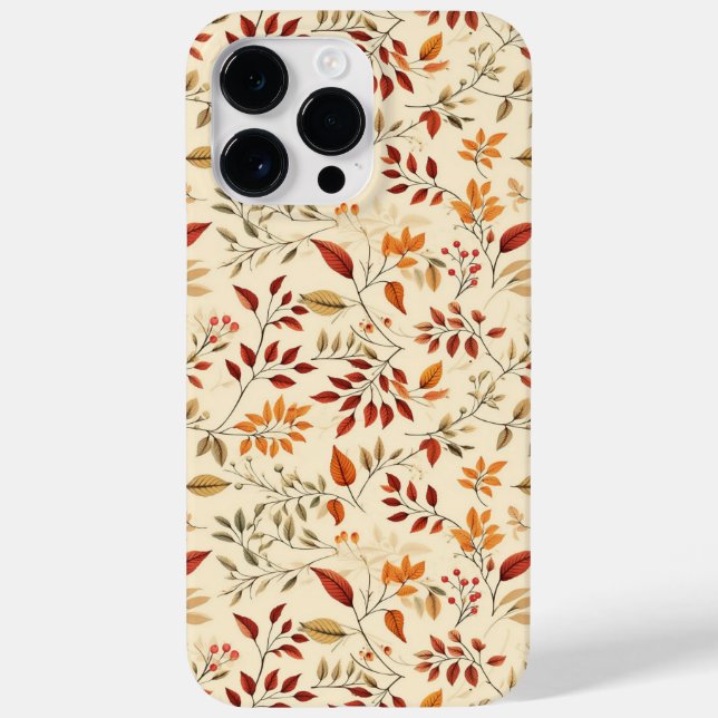 Padrão Floral Elegante de Outono (Verso)