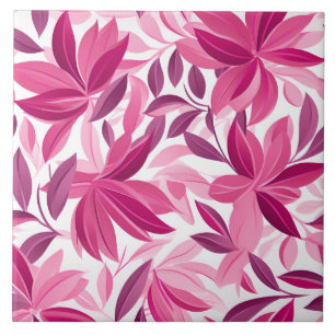 Padrão Floral Elegante Fuchsia Rosa
