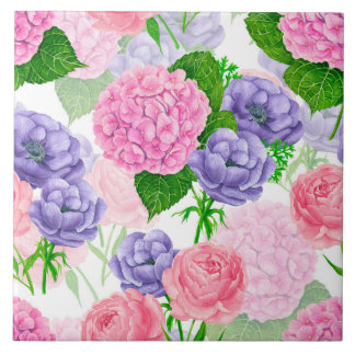 Padrão floral em aquarela