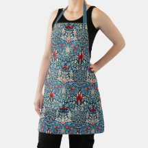 Padrão floral em folhas verdes com fundo azul