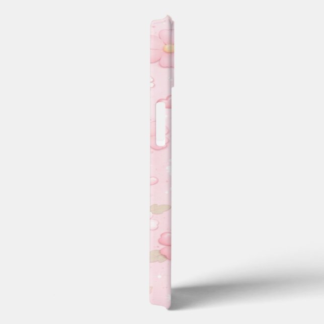 Padrão Floral Estético Rosa Fofo (Verso/Direita)