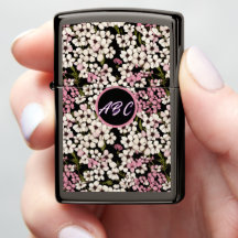 Padrão Floral Flores do Ar Flores do Bebê Monogram