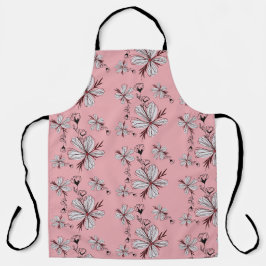 PADRÃO FLORAL FUNDO ROSA