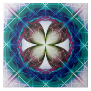 Padrão floral geométrico